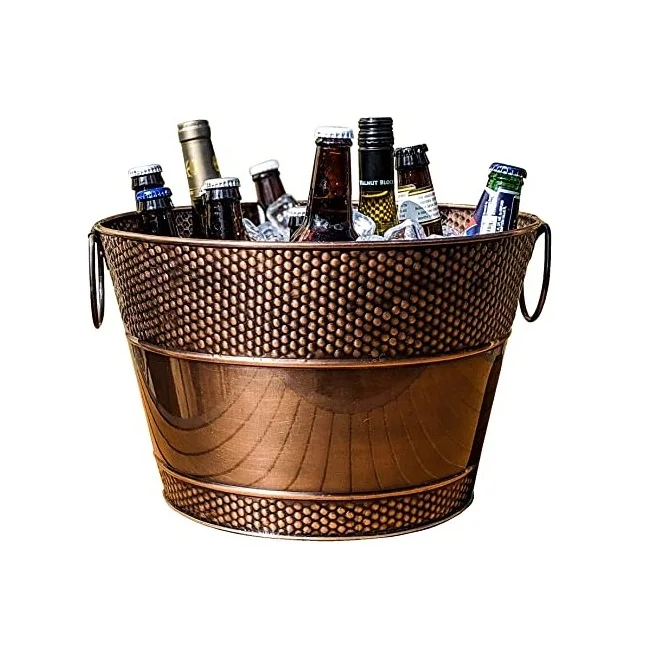 Shiny Polished Champagne Bottle Tub Manufacturer and Exporter Latest Design Handmade Copper Beet Tub Supplier in Bulk
