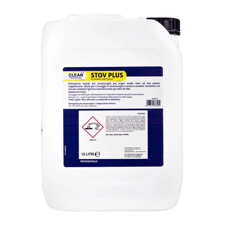 Высококачественное итальянское автоматическое моющее средство для посудомоечной машины STOV PLUS 10 литров на экспорт