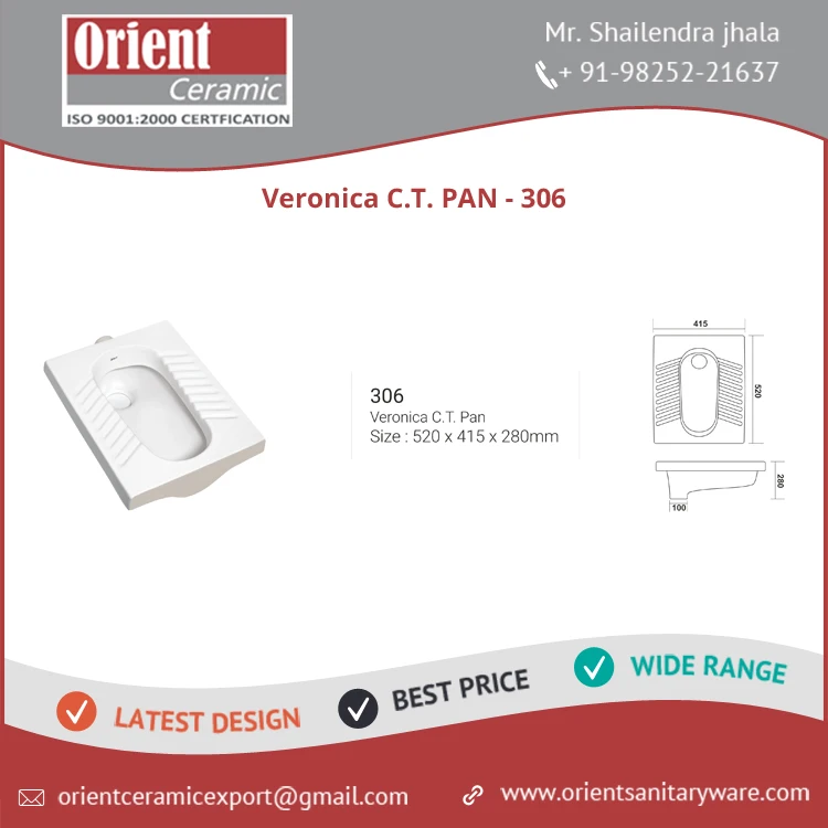 Hot Selling Crack Proof Durable Glossy Surface Ceramic Squatting