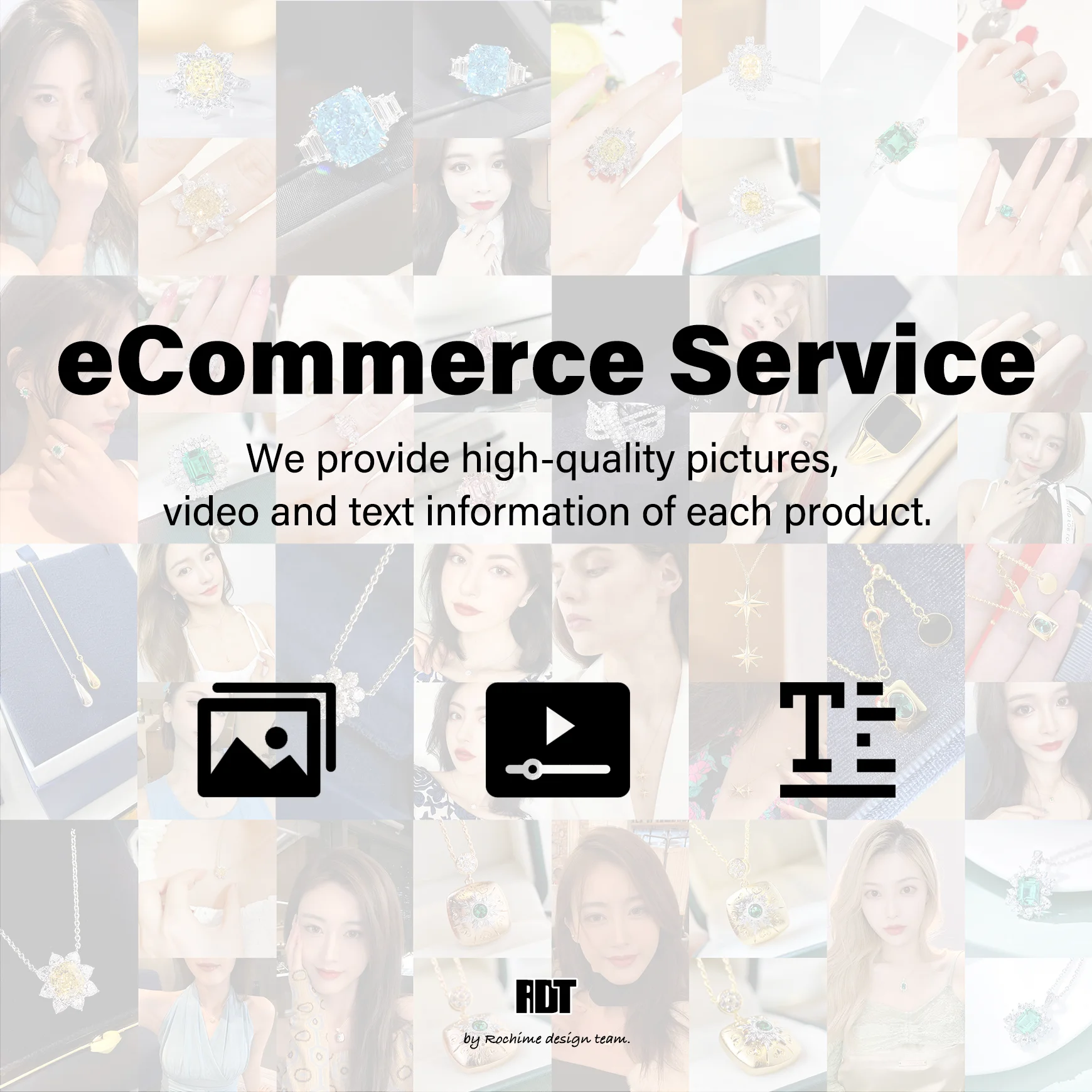 Rochime Романтический в форме сердца из серебра 925 Муассанит обручальные кольца, покрытые белым золотом из кольцо с бриллиантом