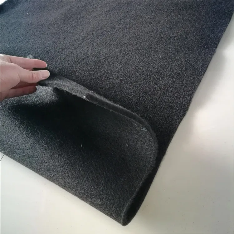 Velour Finish Resin Back Black Acoustic Subwoofer Box Automotive Trunk lining Carpet Black Car Speaker Box Carpet