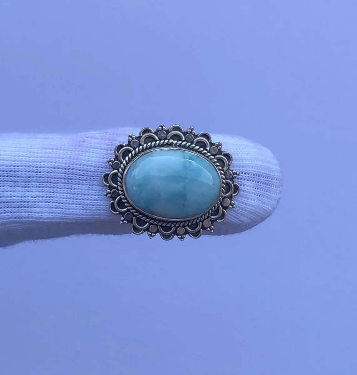 Natural Larimar Stone Semi Precious 925 Sterling Silver Gemstone Rings Jewelry at Best Wholesale Factory Price Online India Real