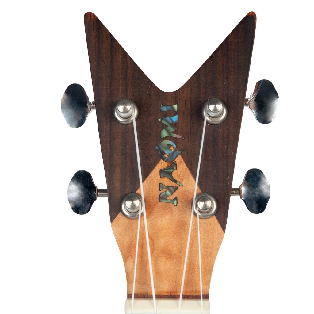 NAOMI Unfinished Electro Acoustic Flying V type 26 Inch Tenor Ukulele UKFLYV Passive Pickup