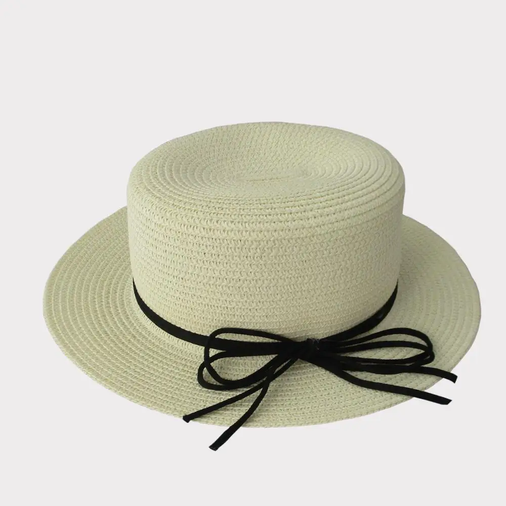 High quality Raffia seaside holiday summer sunshade crocheted packable raffia straw hat with lace band, sun hat handicraft