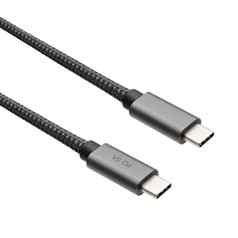 Full Feature USB3.2 Gen2 Cable 10Gbps, 1M/2M USB Type C to C Braided Cable 20V5A(100W) Fast Charging Built in Emarker chip