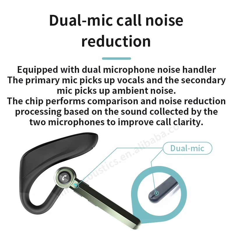 In stock super battery business earhook headphone handsfree driving wireless earphone waterproof sports headset with microphone