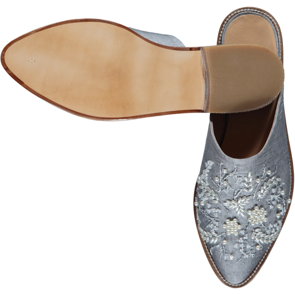 Handmade Shoe Genuine Leather with Embroider Women Indoor and Outdoor Non slip Comfortable Soft Leather Female Slippers