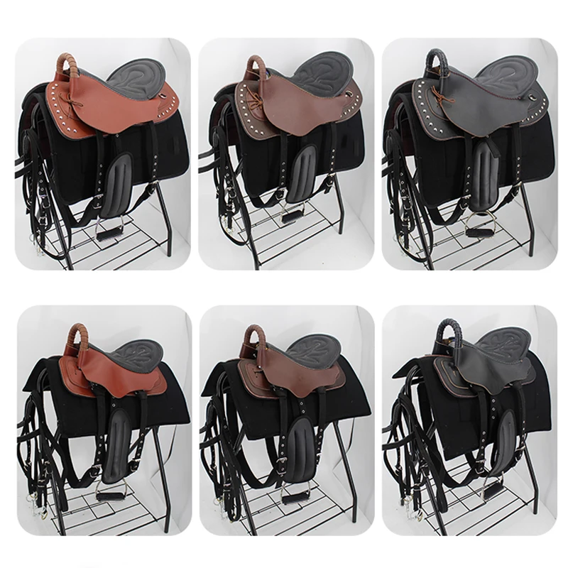 New Arrival Polo Trail Dressage Jumping Equipment Pad Racing Horse Leather Saddle