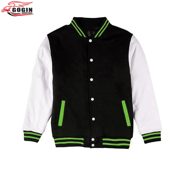2022 New Design White Sleeves Color Body baseball Winter jacket