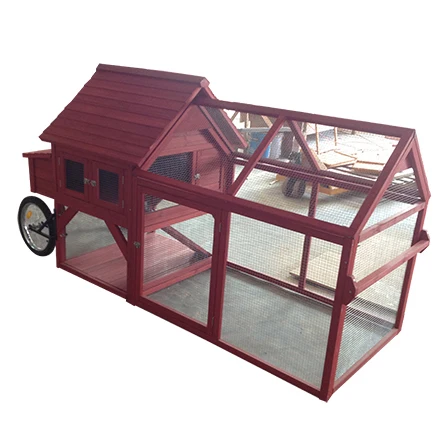 Manufacture commercial Ventilation Door mobile tractor  Removable Tray Cheap Wooden Backyard chicken house wholesale