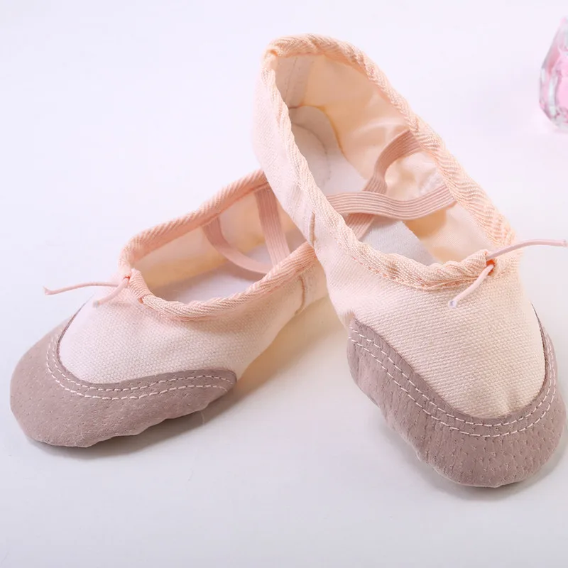 Hot Sale High Quality Pink Ballet Dancing Shoes Factory Made Genuine Leather with Cotton Lining Ballet Foldable Dance Shoes