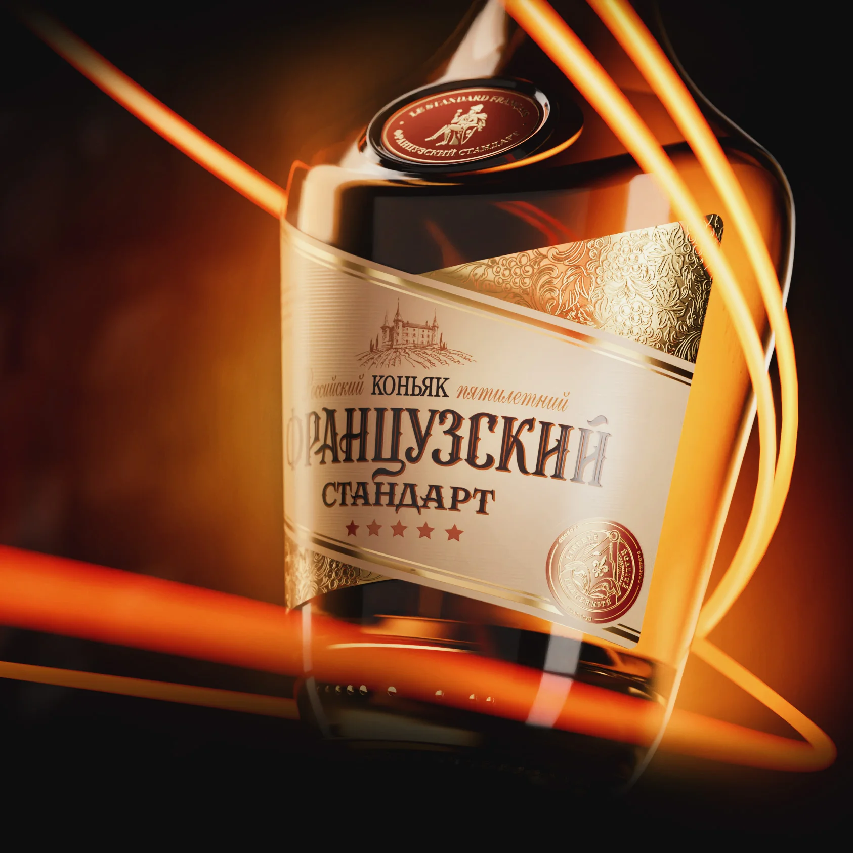 500/250/100 мл французский стандарт 5 лет бренди