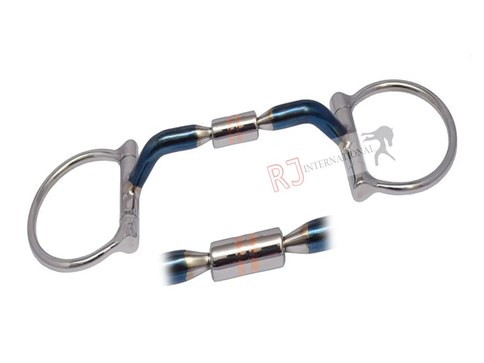 NEW HORSE  D BITS WITH  BLUE SWEET IRON MOUTH /SNAFFLE BLUE MOUTH BIT  by Riaz Jamal Intel