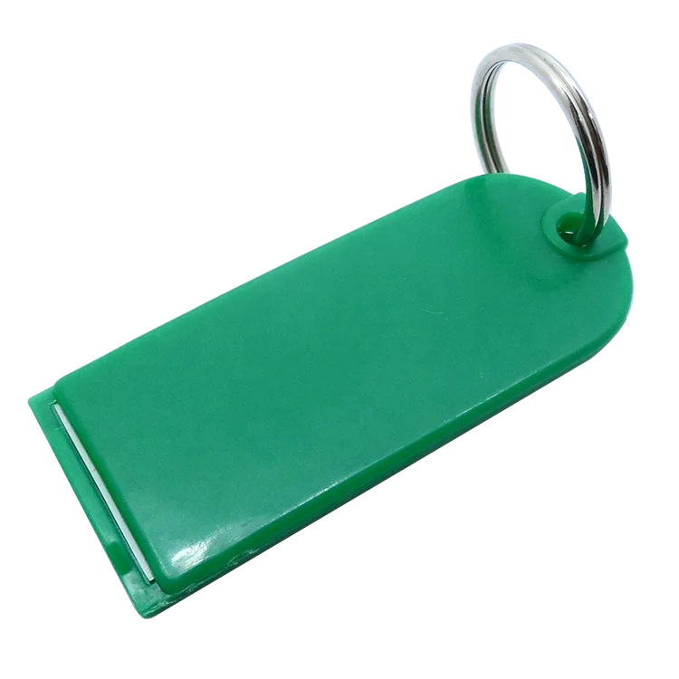 Plastic Name Tag key holder, Identification Key tag - paper insert key tag holder