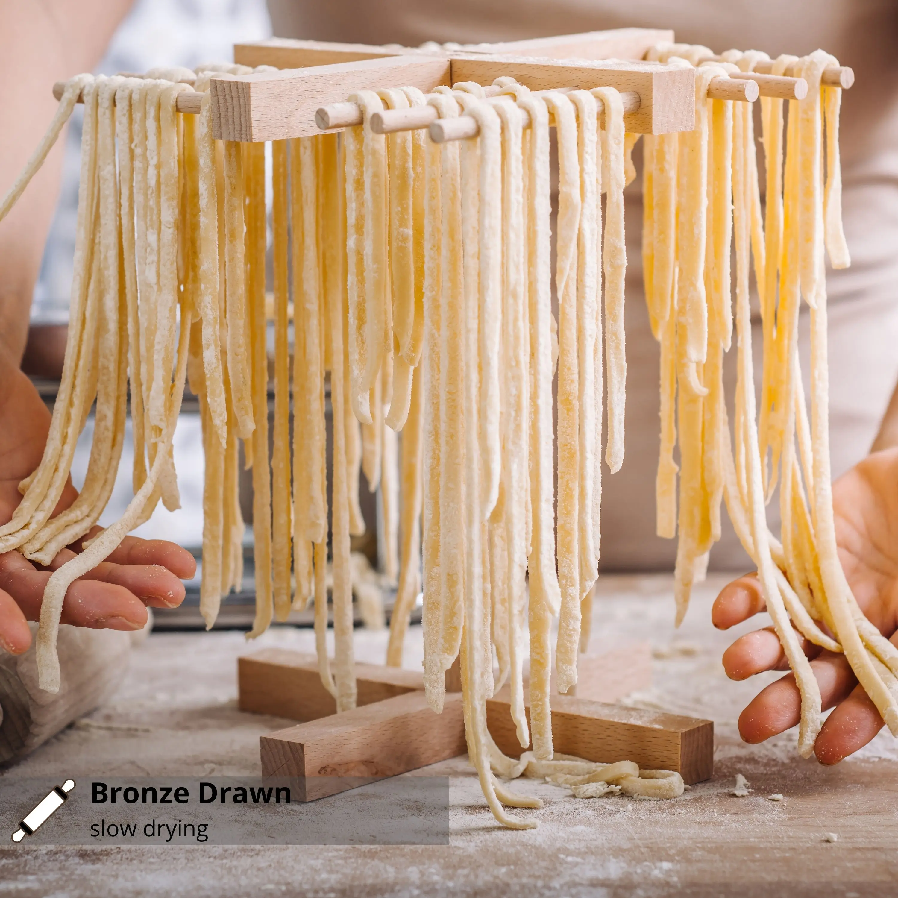 High quality Italian Artisan Handmade Durum Wheat Semolina Pasta Strangozzi in bag 500g