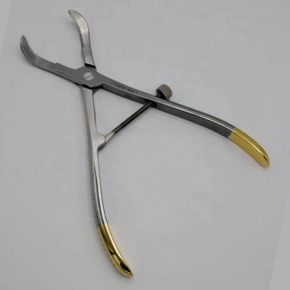 Bone holding forceps Stainless steel with gold handle available in different sizes by SKIN PIERCING TOOLS