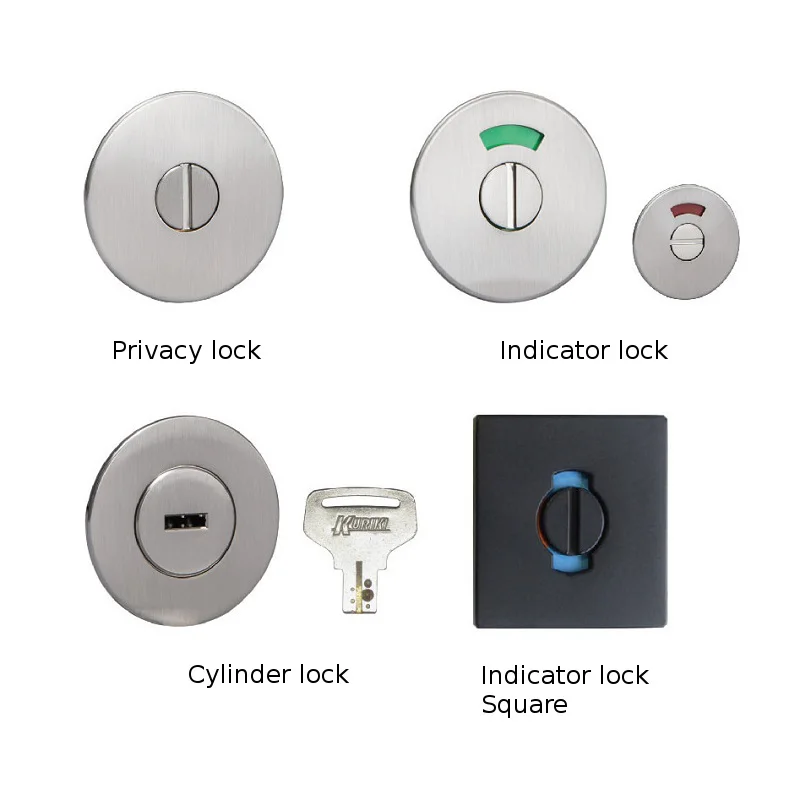 (Lever type with Indicator Lock) Sliding Door Hook Lock Clear Cut Hook Lock Japan Made,  in color Silver Painting