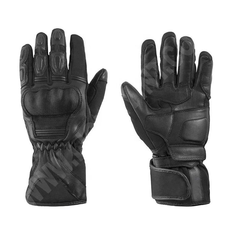 2024 New Model High Quality Customized Motorbike Leather Hand Safety Sport Biker Riding Protection Gloves