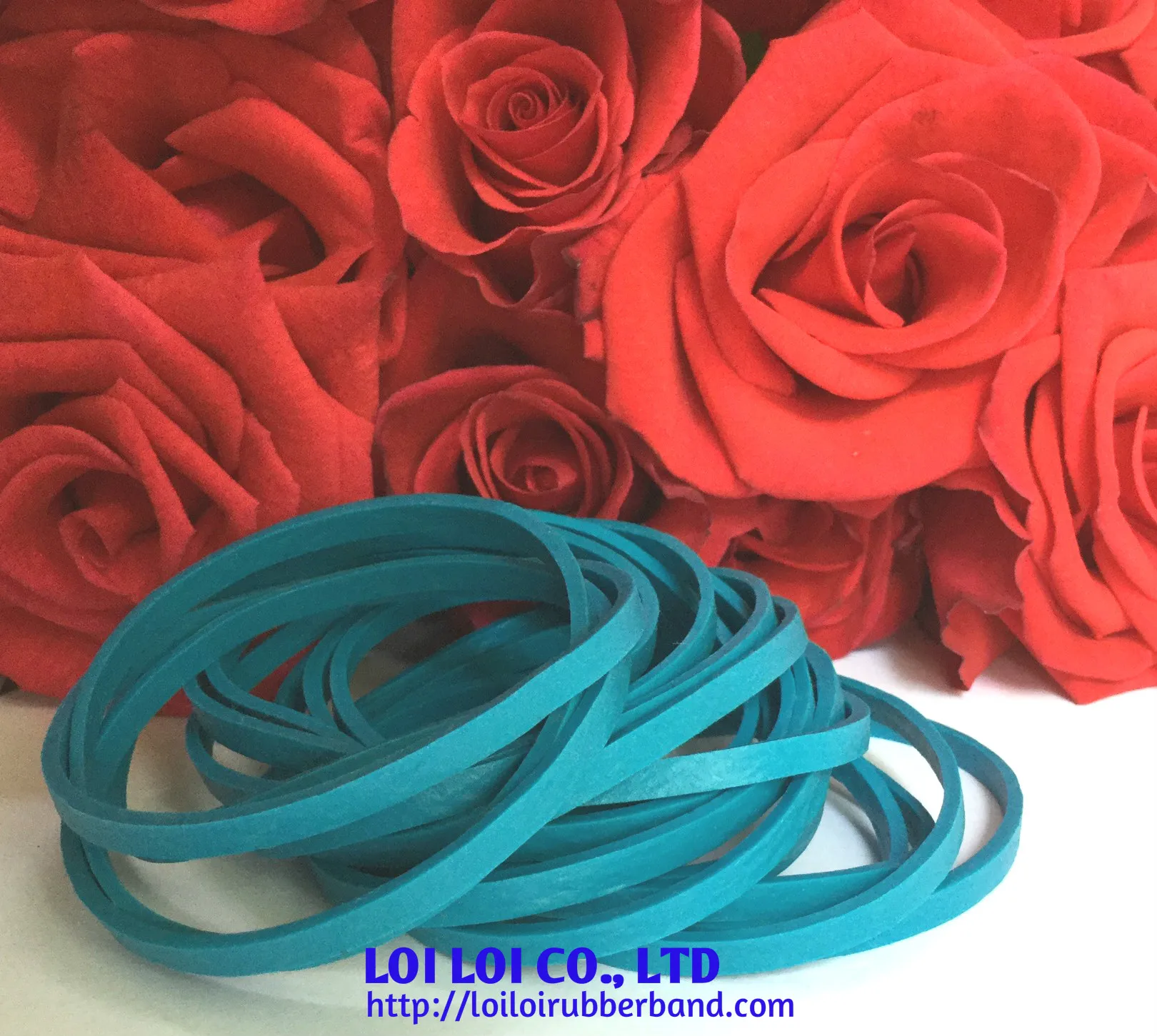 Vietnam manufacturer Natural BLUE rubber band big size 2 inches Diameter for Packaging use with Good Quality Durable bands