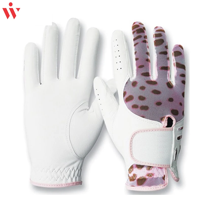 Latest Fashion Plain High Quality Golf Gloves with Latest Pattern Embroidery Logo Leather Golf Gloves