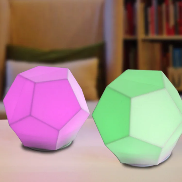 waterproof lightweight cute colorful water cube silicone night light charging  for baby for sleeping