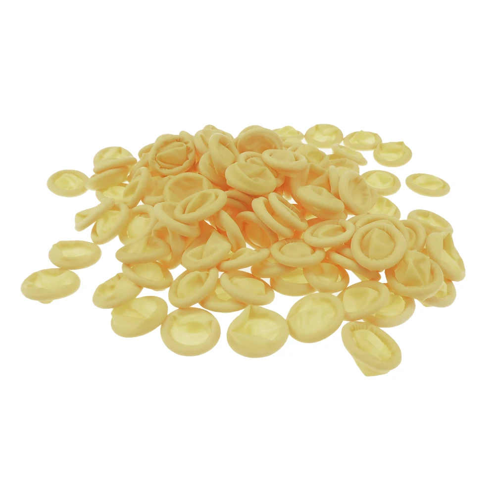 Super cheap medical transparent clean room yellow finger cots