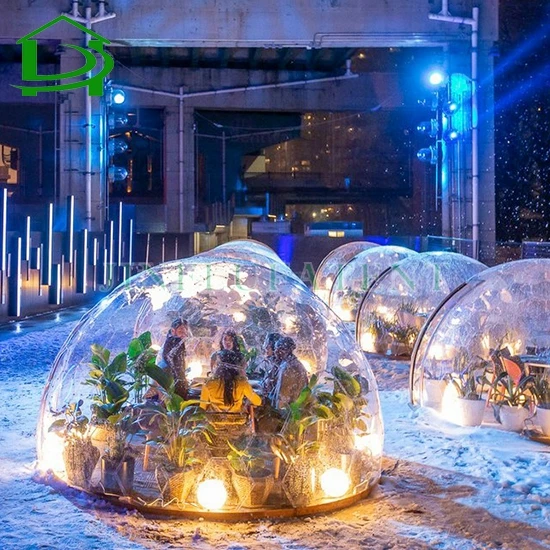  Геодезическая купольная палатка для прозрачной столовой 4 м 5 6