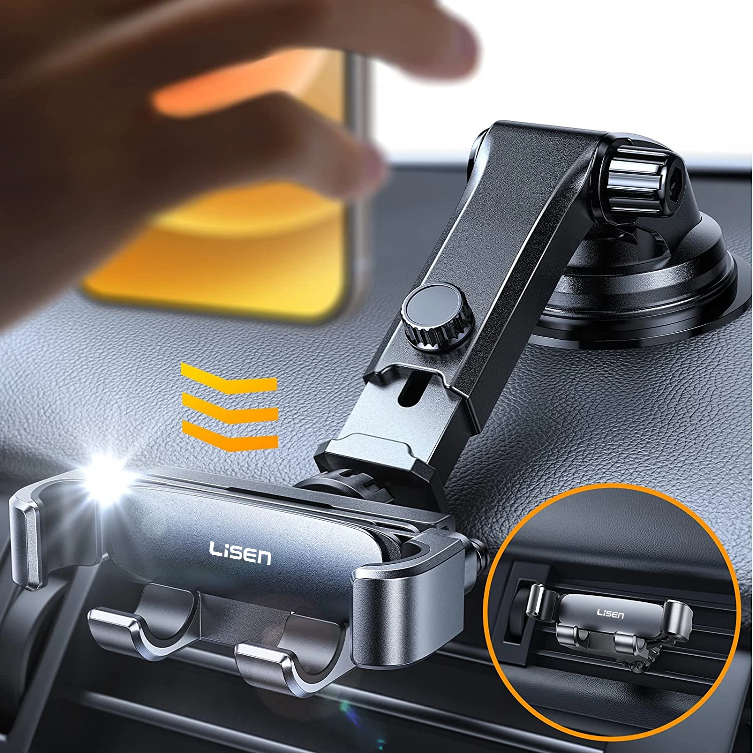 Lisen Car Auto-Lock Gravity Cell Phone Car Mount Air Vents phone holder car  phone holder