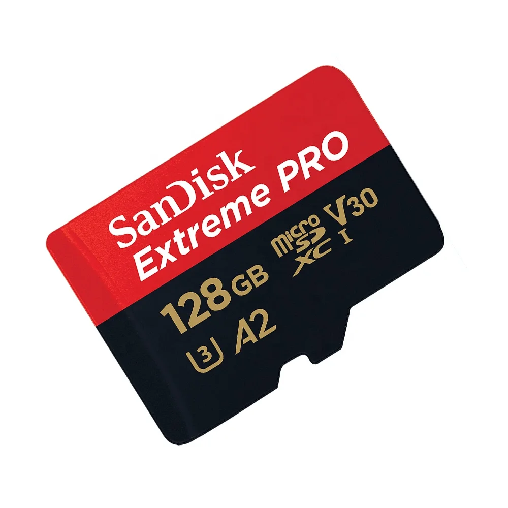 100% Оригинальный двойной флеш-накопитель SanDisk Extreme Pro Micro SD карты с адаптером UHS-I A1 U3 V30 C10 флэш-памяти SDXC 128 Гб карта