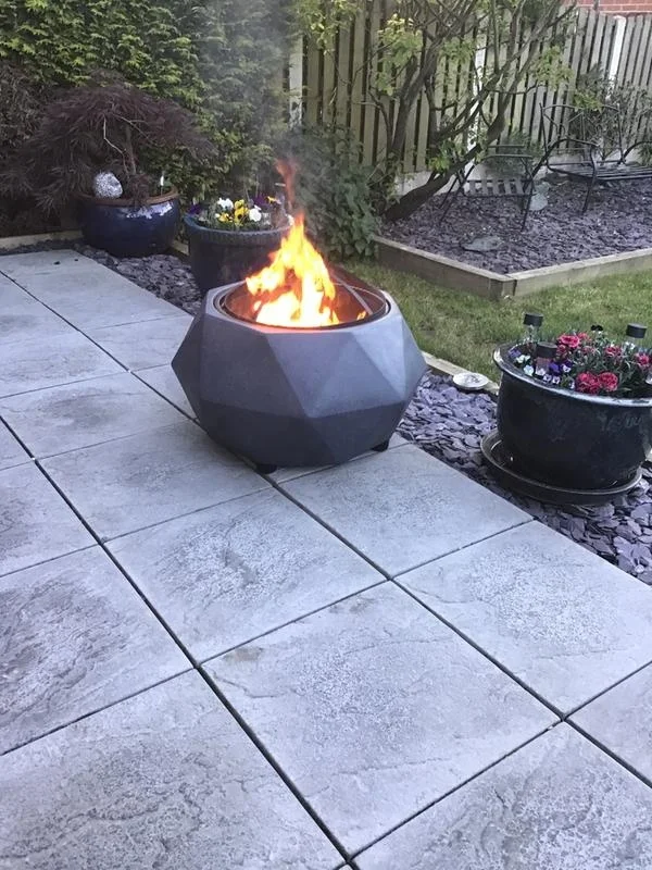 
wood firepit bowl bbq table steel outdoor stone fire pit 