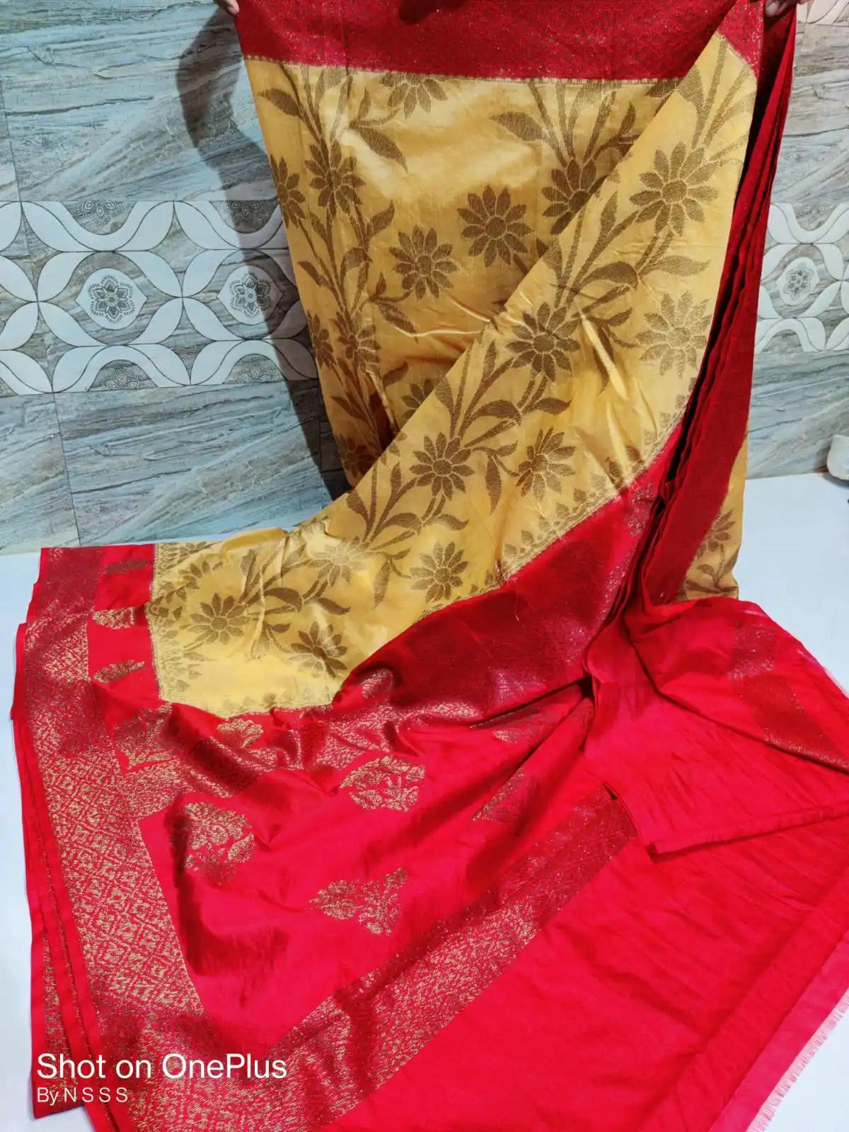 semi dupion saree