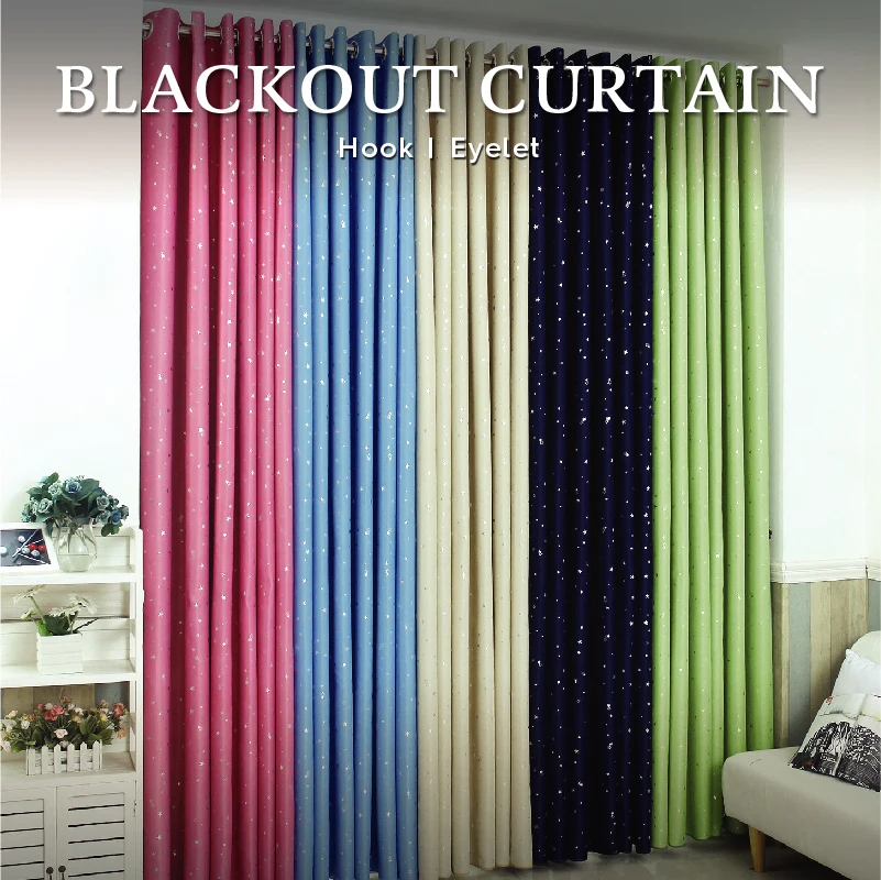The New Stock For Stylish Starry 85% Black out Curtain Shipping From Malaysia Suitable For Hotel