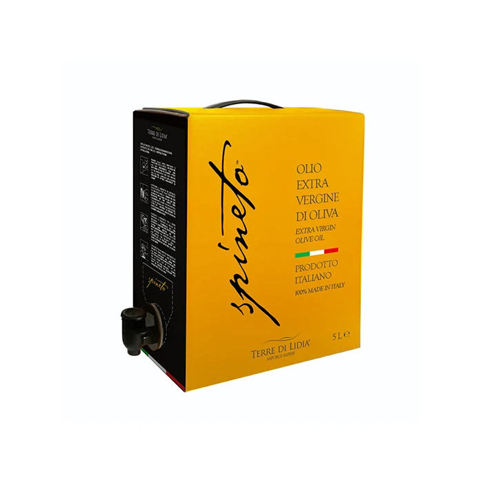 Italian Premium Cold Pressed Extra Virgin Olive Oil Bag in box Spineto 5 L