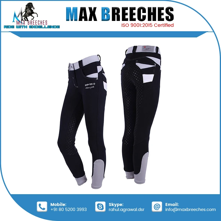 Factory Supply Comfortable Nylon Equestrian Breeches Man-Silicon Full Seat Breeches for Horse Riding Direct Export from India