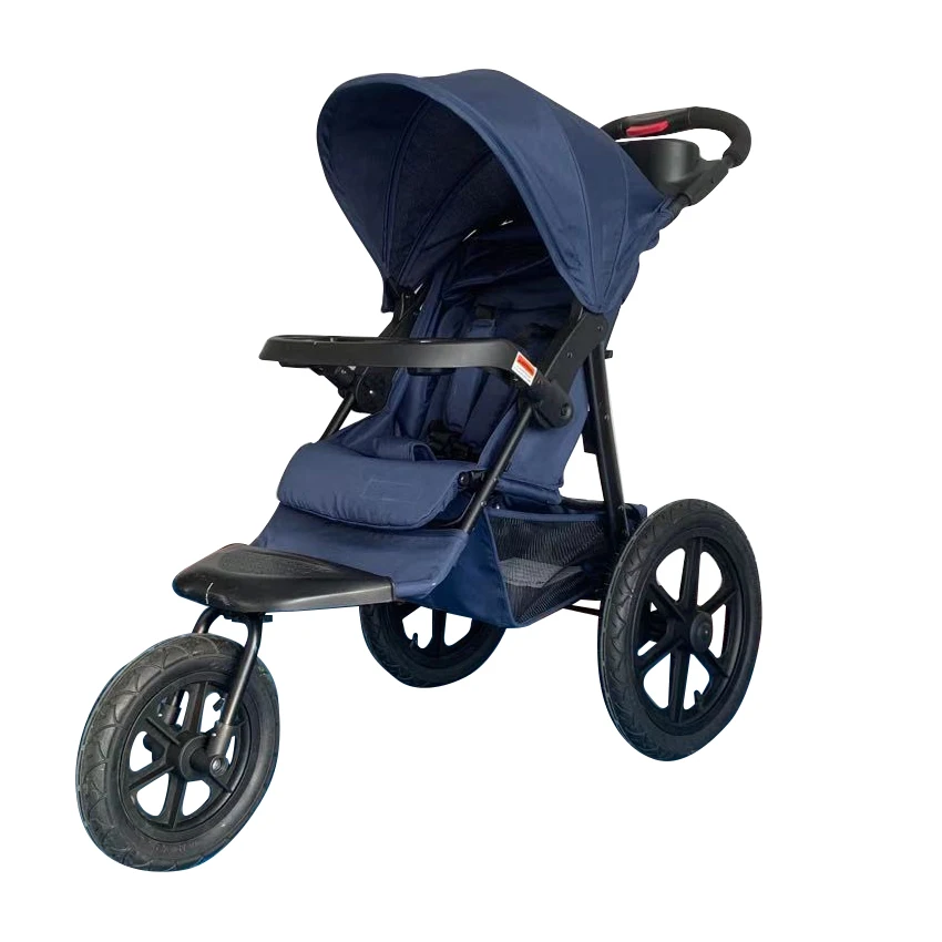 delight jog air tire wonder suspension free land cross road one hand folding big basket with top cup 3 in 1 baby stroller