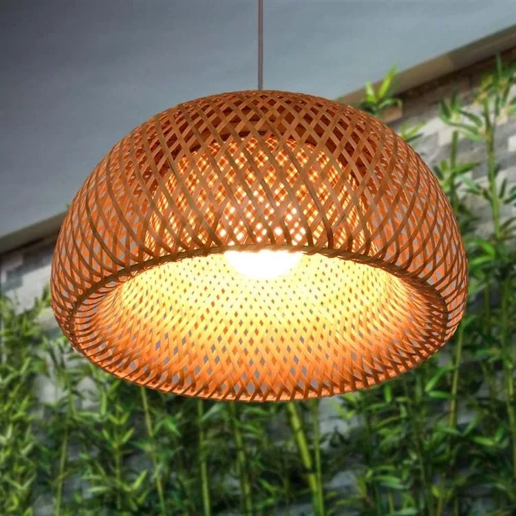 Wholesale High Quality Handmade Ceiling Light Round Bamboo Lampshade Chandeliers & Pendant Light Home Decor Made in Viet Nam