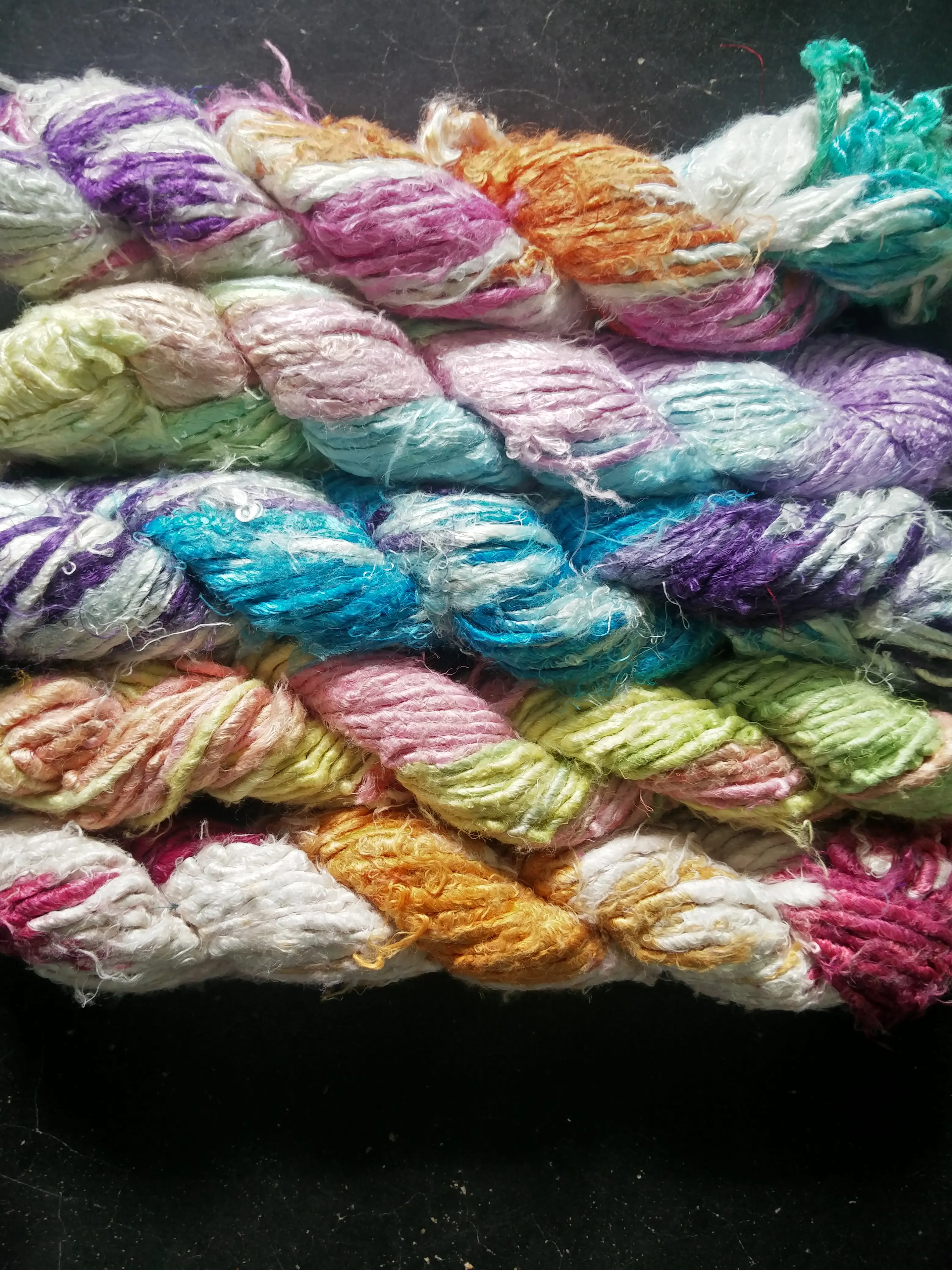 Banana Silk Yarns in Single Solid Dyed Colors