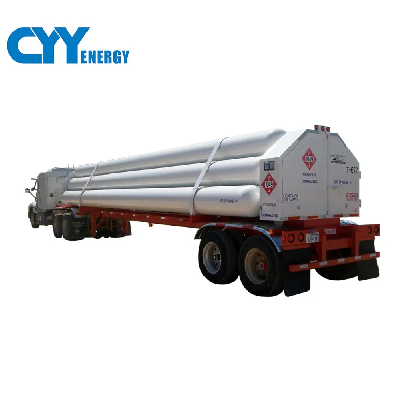 Трёхосный 9 трубки сжатого природного газа полуприцеп грузовика с погрузочно-разгрузочный клапан
