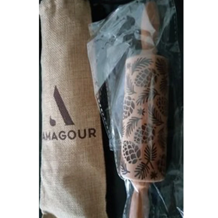 Оптовая продажа, деревянные кухонные принадлежности для выпечки, рождественское печенье, Пряничный хлеб, деревянный ролик для тиснения