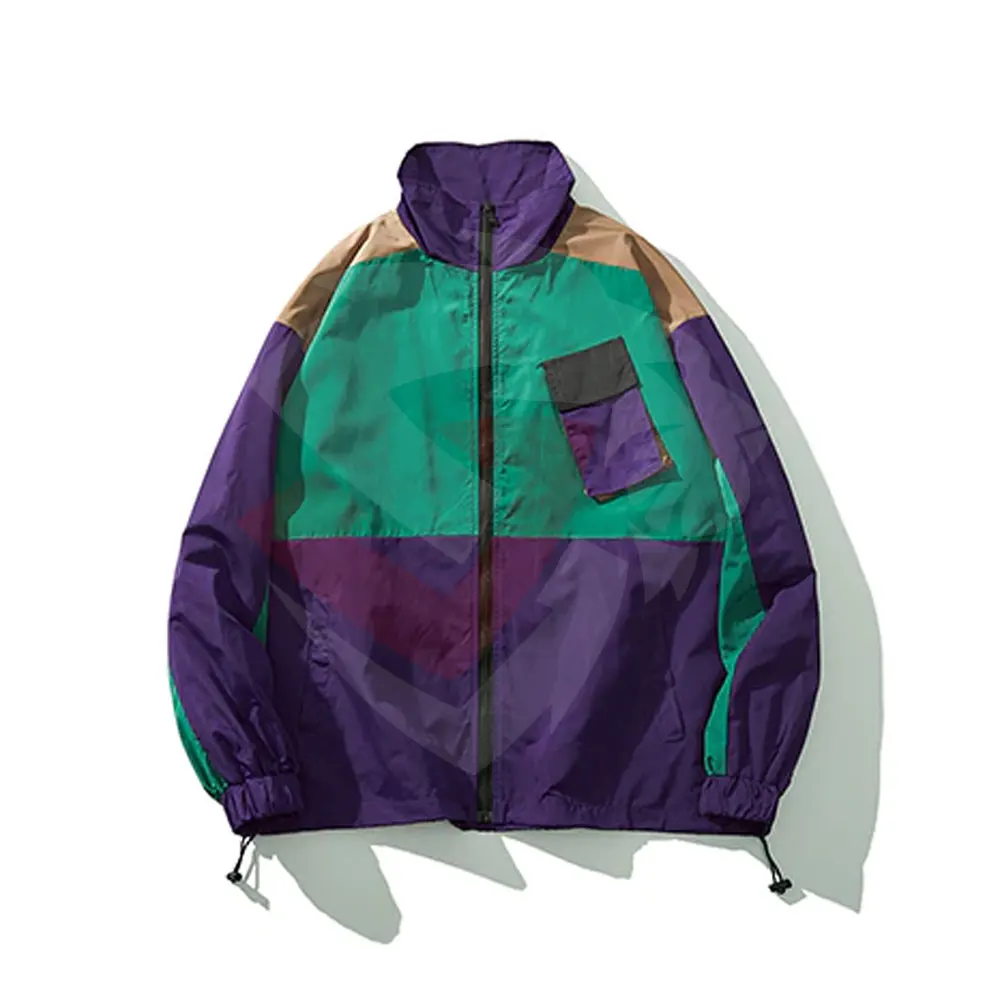 hot sale new design water poof hooded coat Autumn windbreaker zipper outdoor hiking men jacket