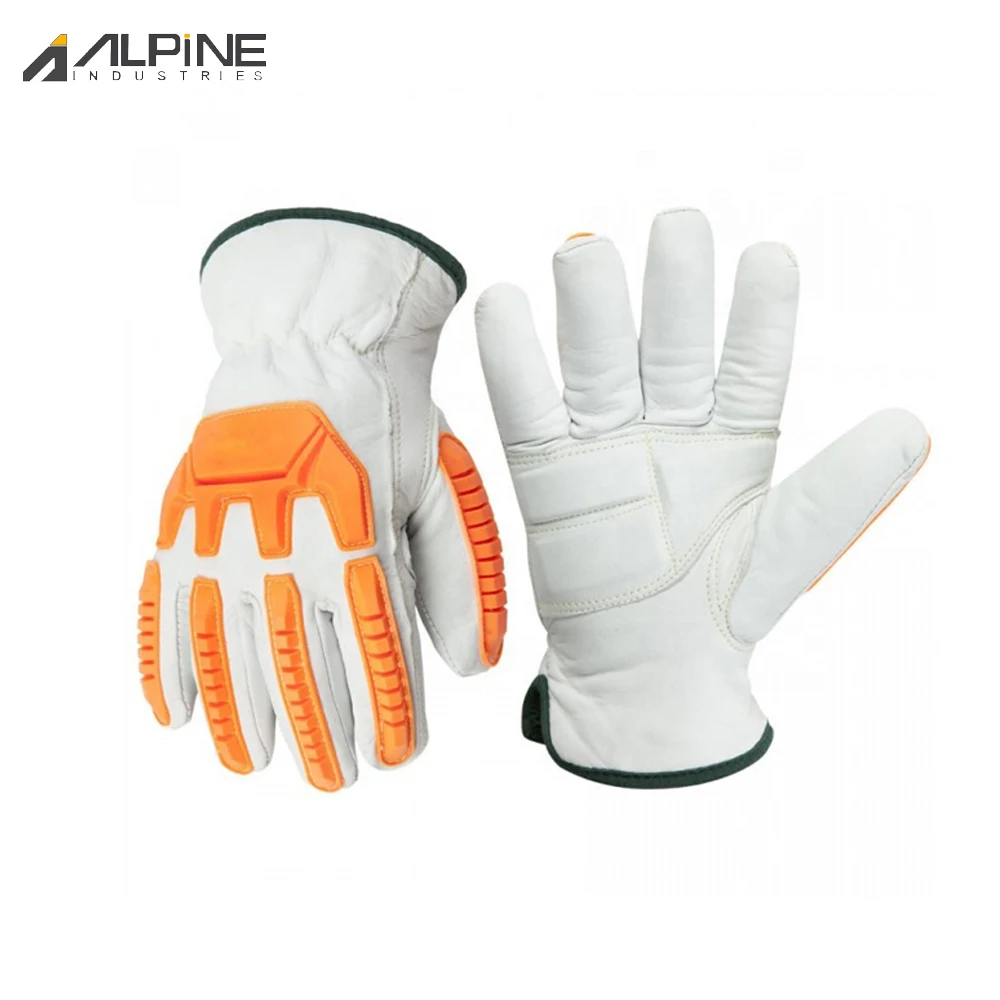 Impact-Resistant Industrial Leather Hand Skin Mechanic Work Welding Cut Resistant Gloves