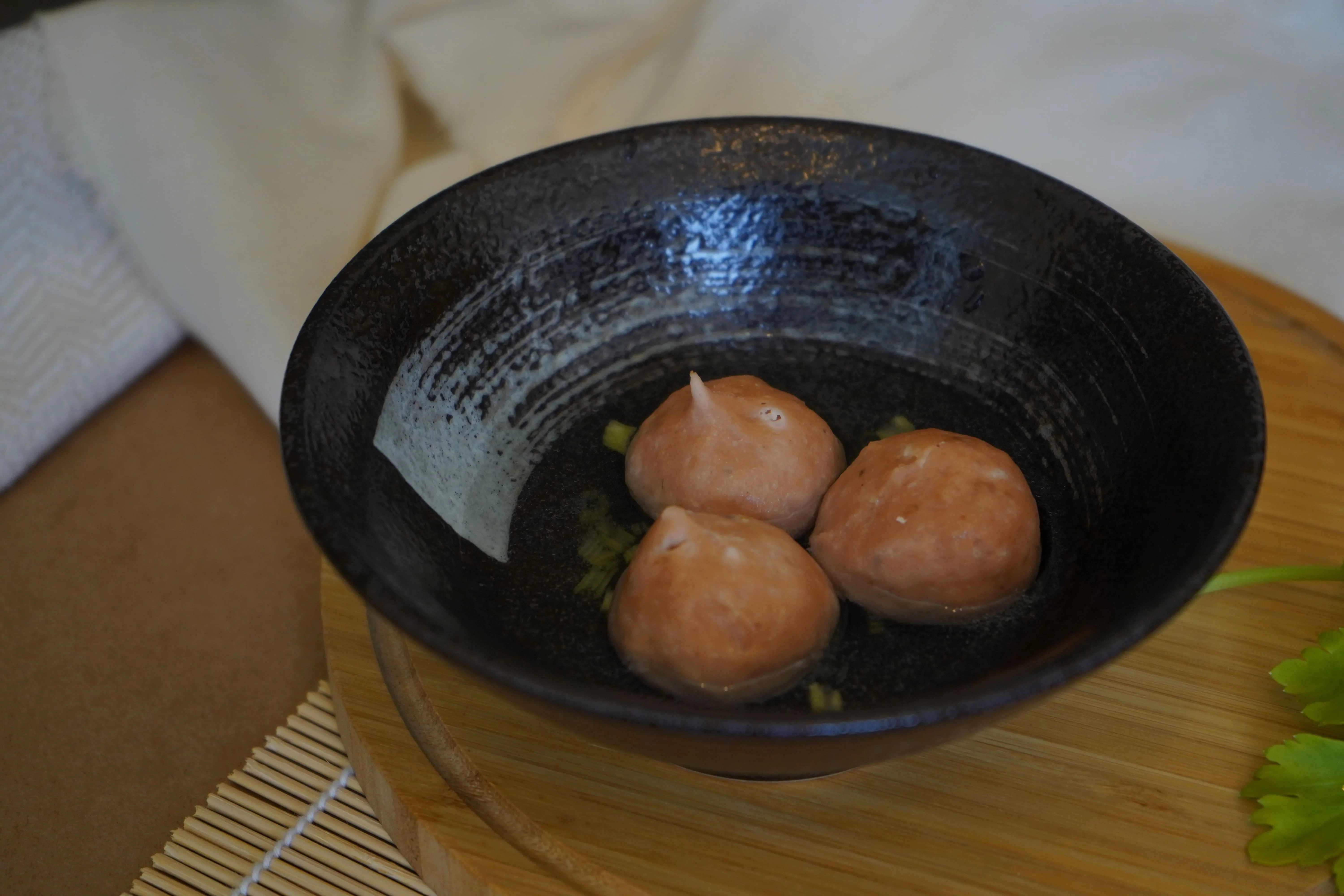 Taiwan famous tasty spicy tofu pork fish ball from Li An Shin