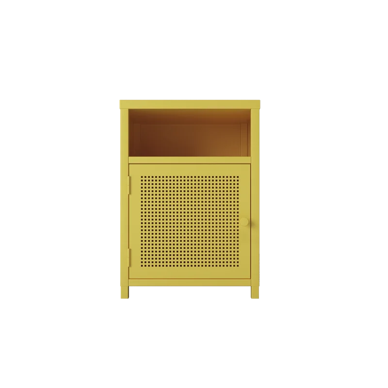 
Modern Design Popular Living Room Furniture Sets Metal White Little Side Table Cabinet 1 Door Storage Sideboard Cabinet 