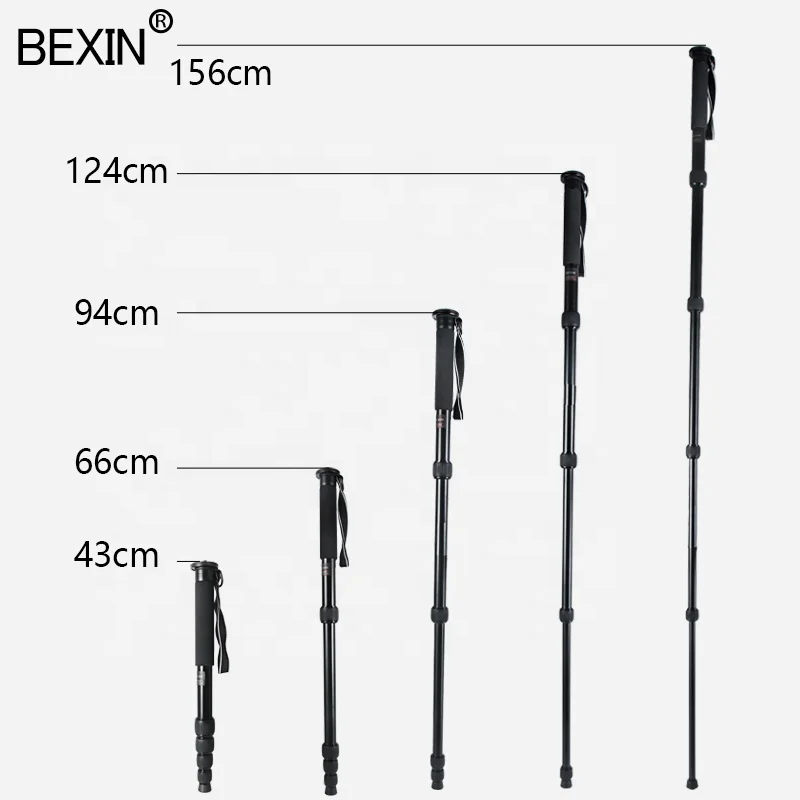 
BEXIN MAS285 Professional Portable Aluminum Alloy Monopod Tripod Flexible Extension Pole Bracket for DSLR Camera Mountaineering 