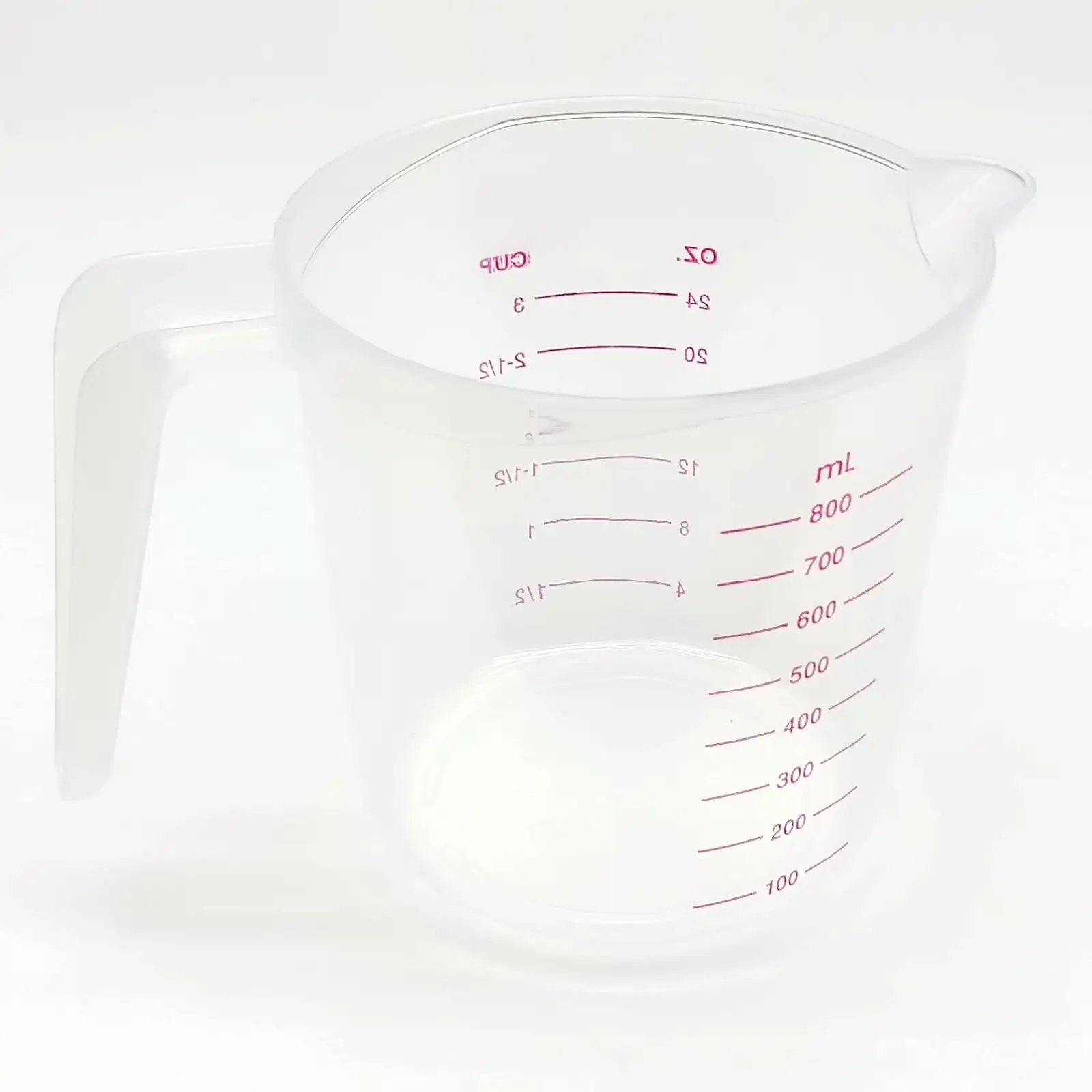 Imperial Metric Clear Plastic Sustainable 0.8L Kitchen Measuring Tools Measure Cup with High Quality Food Grade Polypropylene PP
