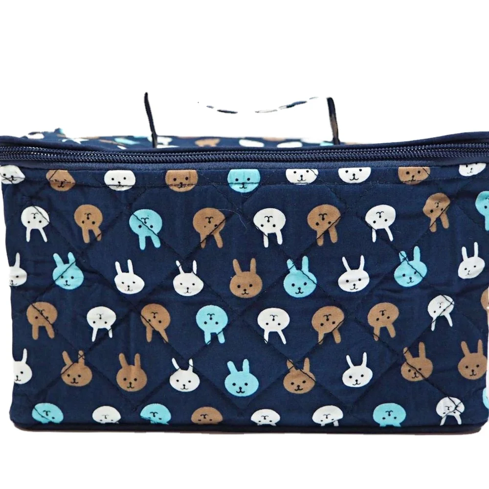 
Thailand Fashion Handmade Cosmetic Handbags for Women with Animal Printed Fabric 