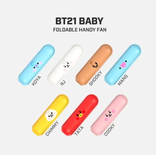 BTS персонаж BT21 детский складной Удобный вентилятор