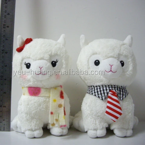 Custom white grass mud horse plush stuffed animal toy cushion pillow plush toy stuffed animal maker supplier factory manufacture
