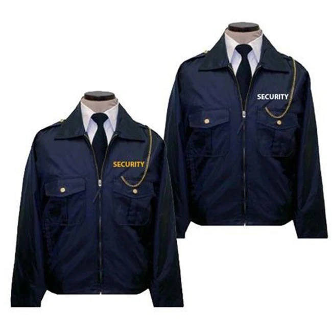 customized Windbreaker Jacket with Silk Screen ID, security jacket for security guard winter jackets