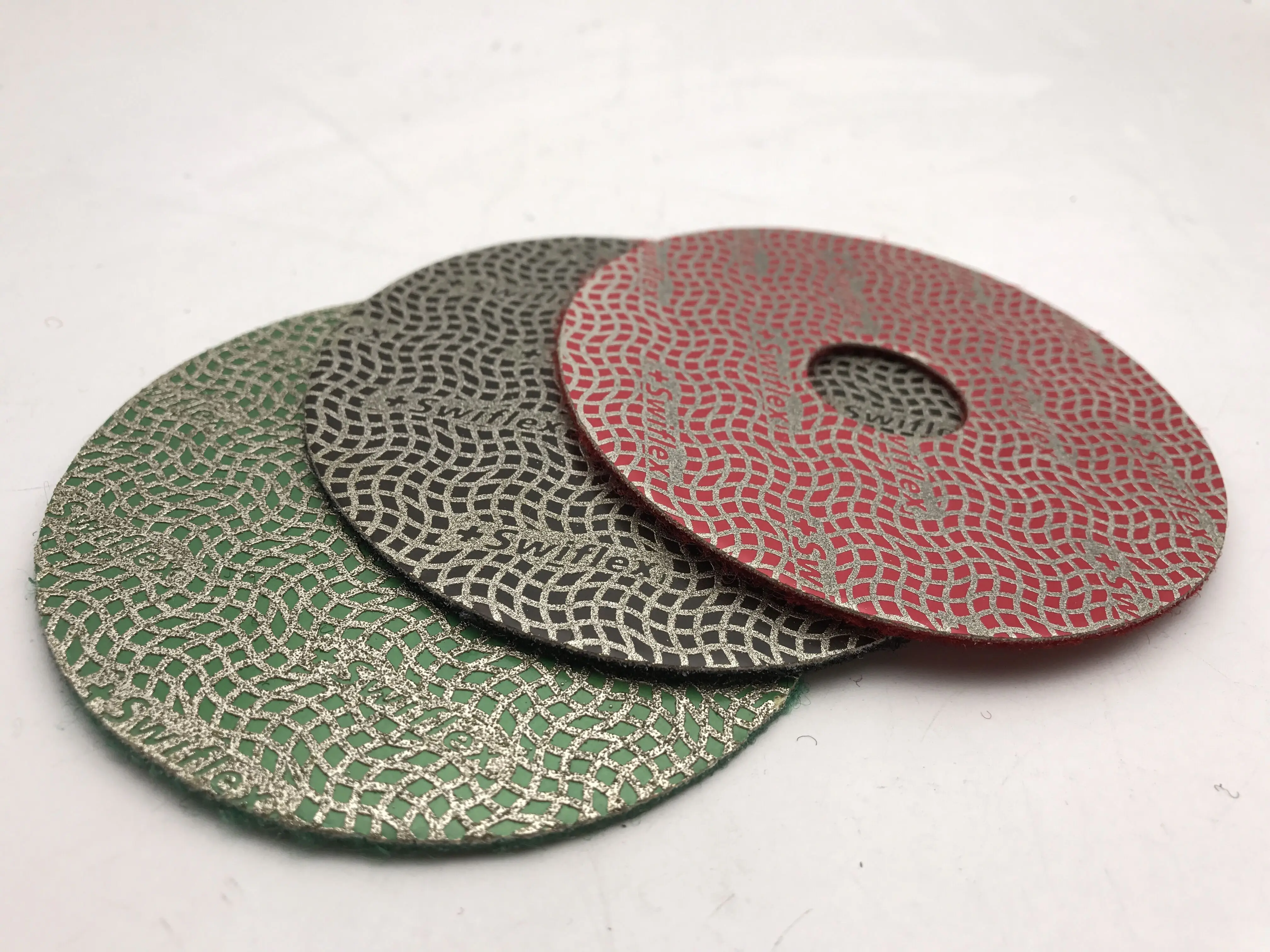 KGS Diamond Swiflex QS Disc for Stone Edging 7' QRS Backing Nickel Bonded Disk Electroplated Sanding Pad